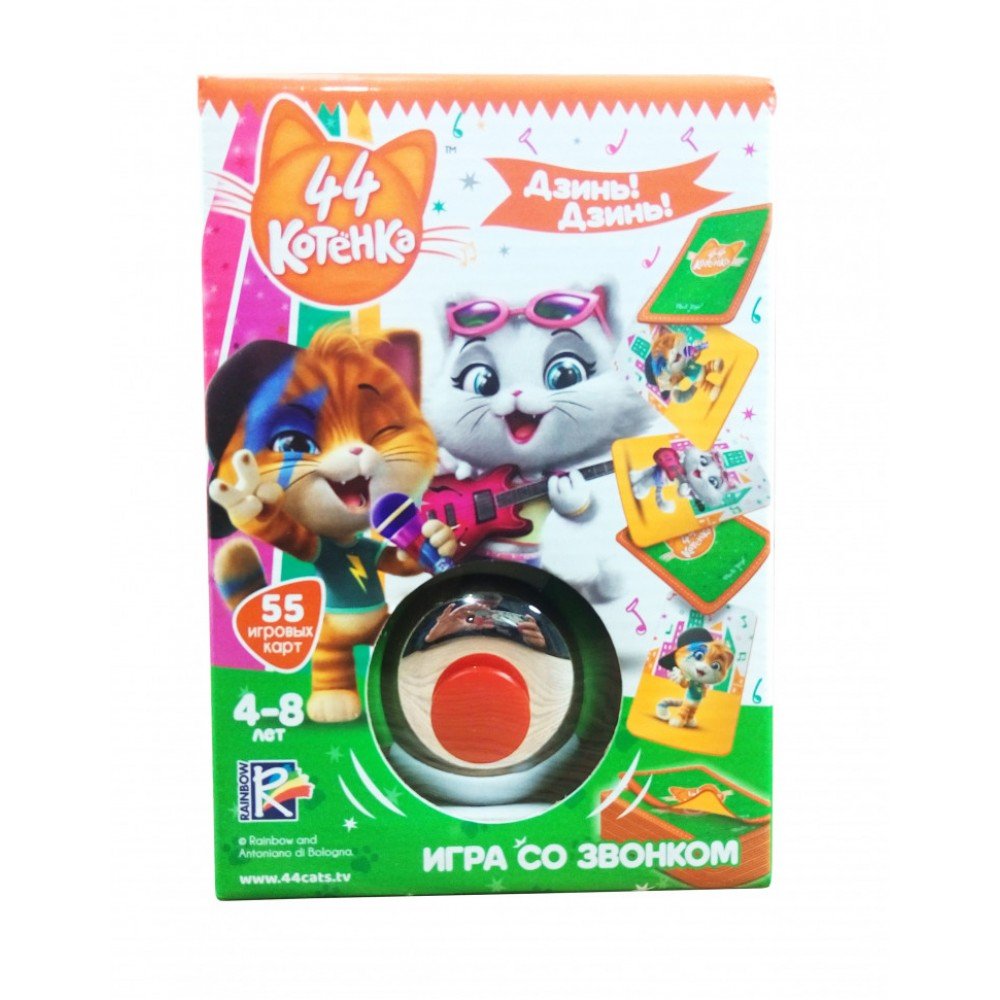 Настольная игра "44 Cats Дзинь! Дзинь!" VT8010 со звонком VT8010-06 рус