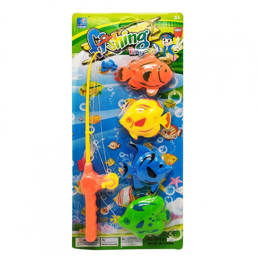 Игровой набор Рыбалка Bambi SFY-6129 удочка, рыбки, планшет (Оранжевый)