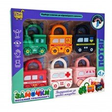 Развивающая игра "Замочки" 54229, 6 вагонов и 7 ключей