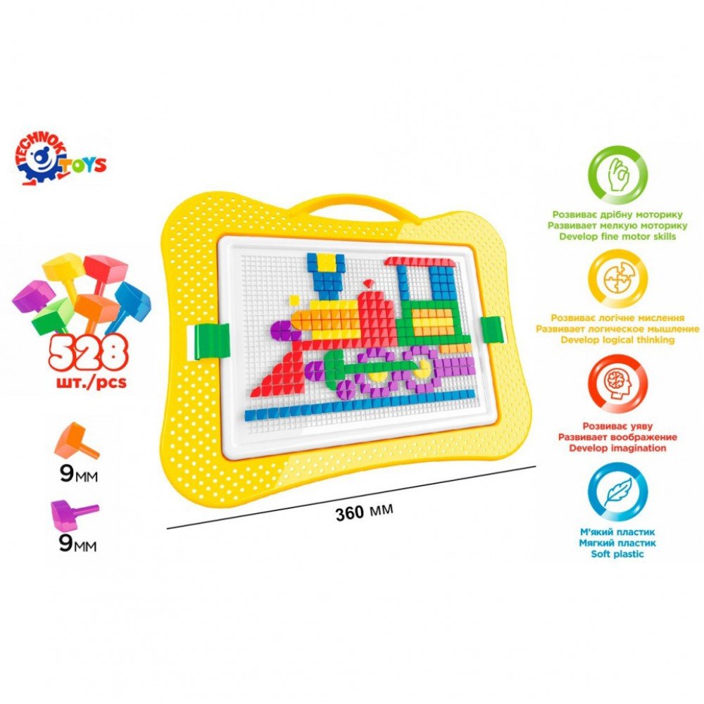 Игрушка "мозаика 8 Технок", арт. 3008TXK, 528 фишек