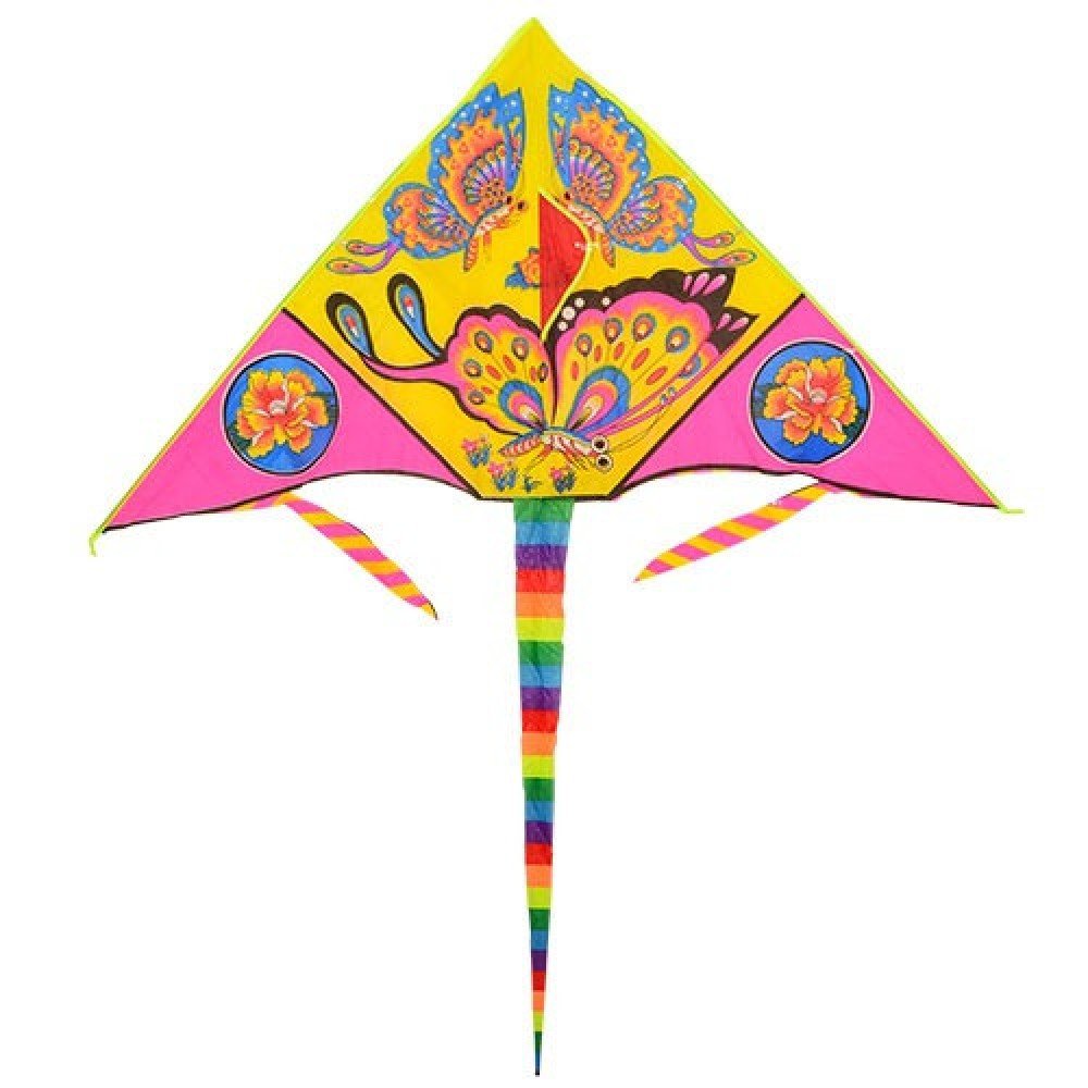 Воздушный змей M 2980 с хвостом 200 см Бабочка