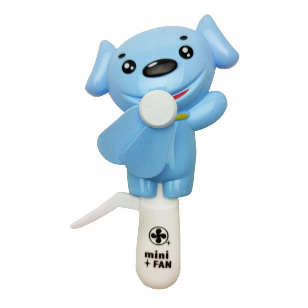 Детский ручной вентилятор "Щенок" MK 4550 17 см Синий
