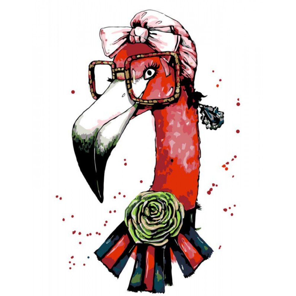 Картина по номерам Rosa „Fashion Flamingo“ 35х45см N00013207