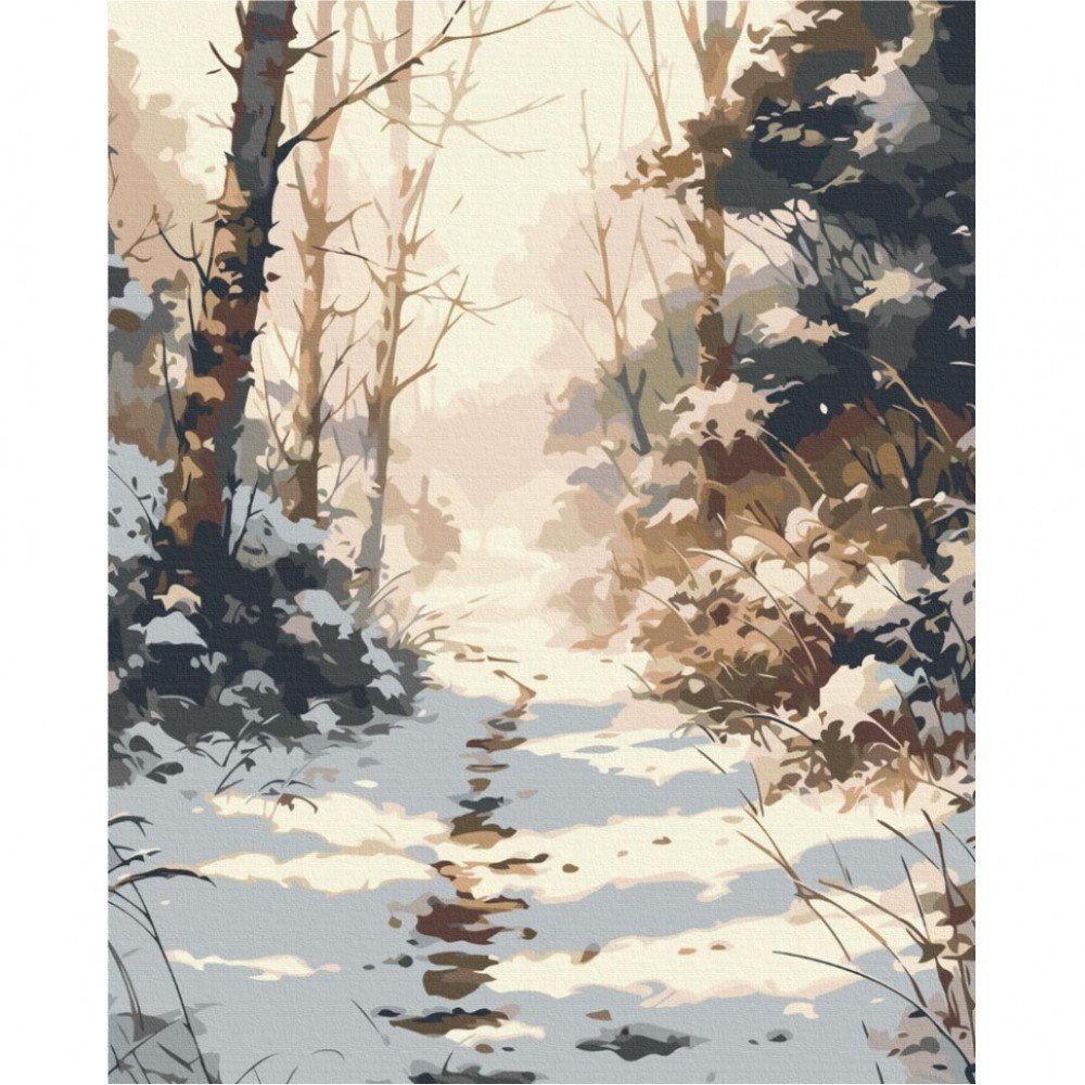 Картина по номерам "Заснеженная дорожка" BS53836, 40х50 см