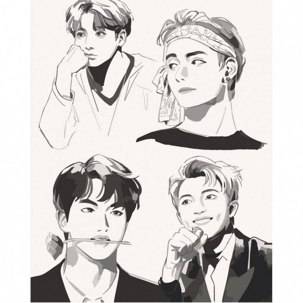 Картина по номерам "BTS Fan Art" Art Craft 10278-AC 40х50 см