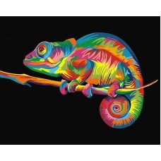 Картина по номерам. Brushme "Радужный хамелеон" GX26199, 40х50 см