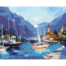 Картина по номерам "В морской бухте" ©BOND Tetiana Идейка KHO2770 40х50 см