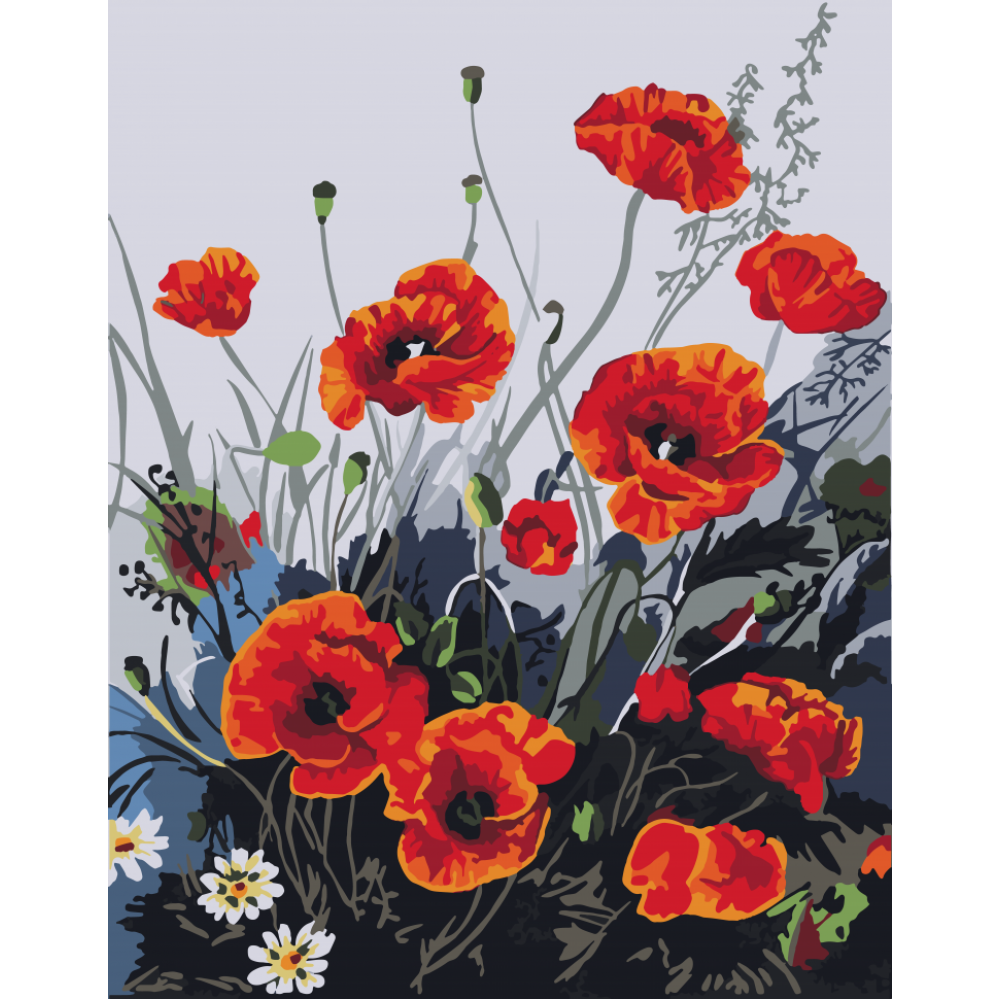 Картина по номерам Art Craft "Красочные маки" 40х50 см 13105-AC