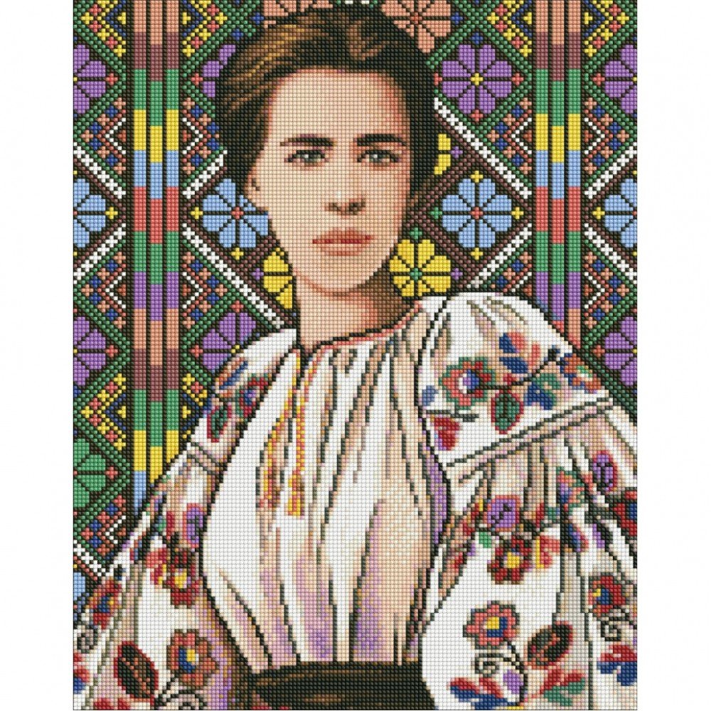 Алмазная мозаика "Леся Украинка" ©mosyakart AMO7580 Идейка 40х50 см