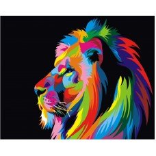 Картина по номерам. Brushme "Радужный лев" GX3973, 40х50 см