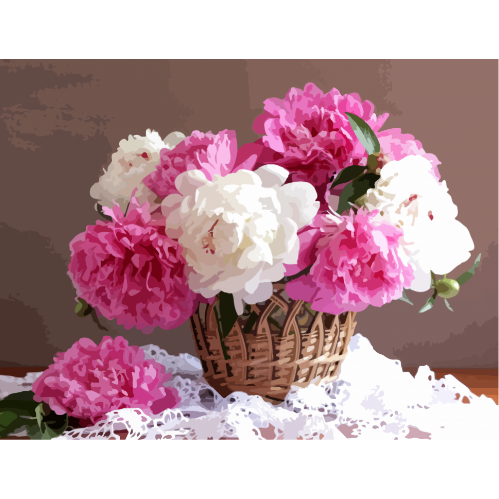Картина по номерам Art Craft "Пионы в корзинке" 40х50 см 12130-AC