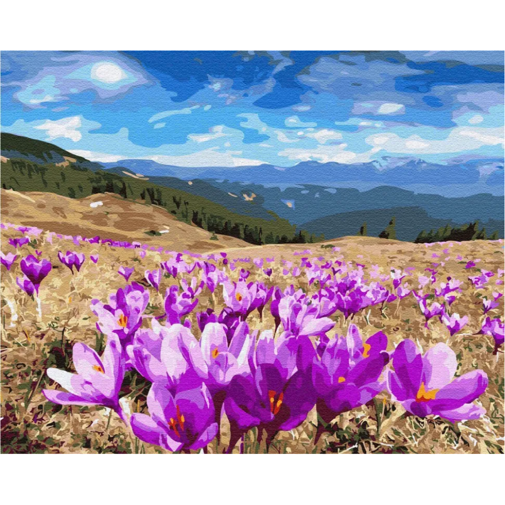 Картина по номерам. Brushme "Долина крокусов" GX27318