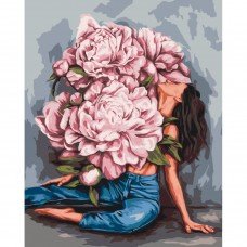 Картина по номерам "Водоворот пионов" @Дарья Михайлышина Brushme BS53219 40х50 см