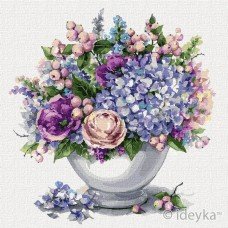 Картина по номерам. Идейка "Цветочный микс" 30х30 см KHO2954