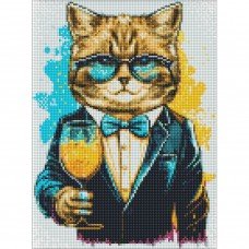 Алмазная мозаика "Мистер Кот" AMO7511 30х40 см