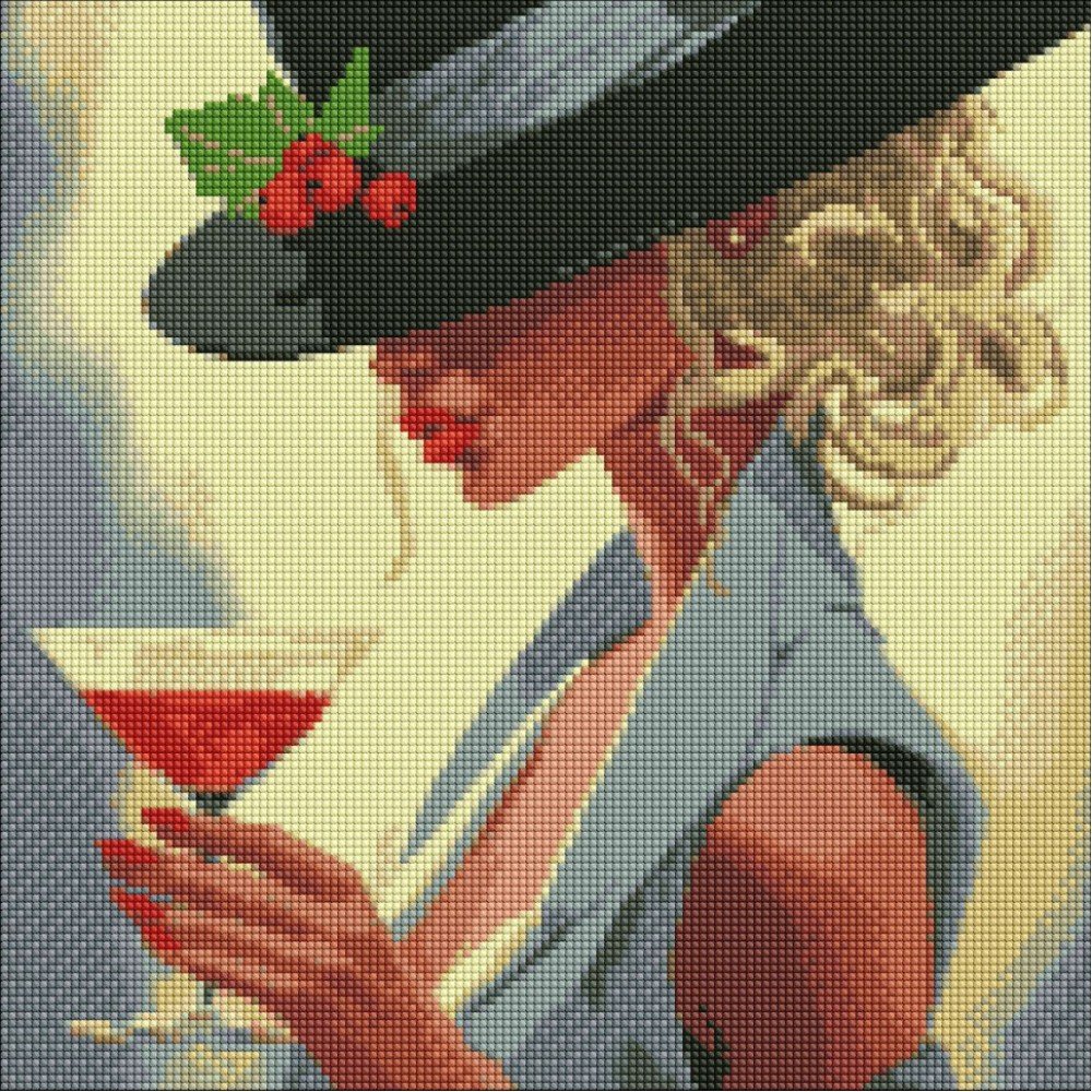 Алмазная мозаика "Космополитен" ©art_selena_ua AMO7614 Идейка 40х40 см