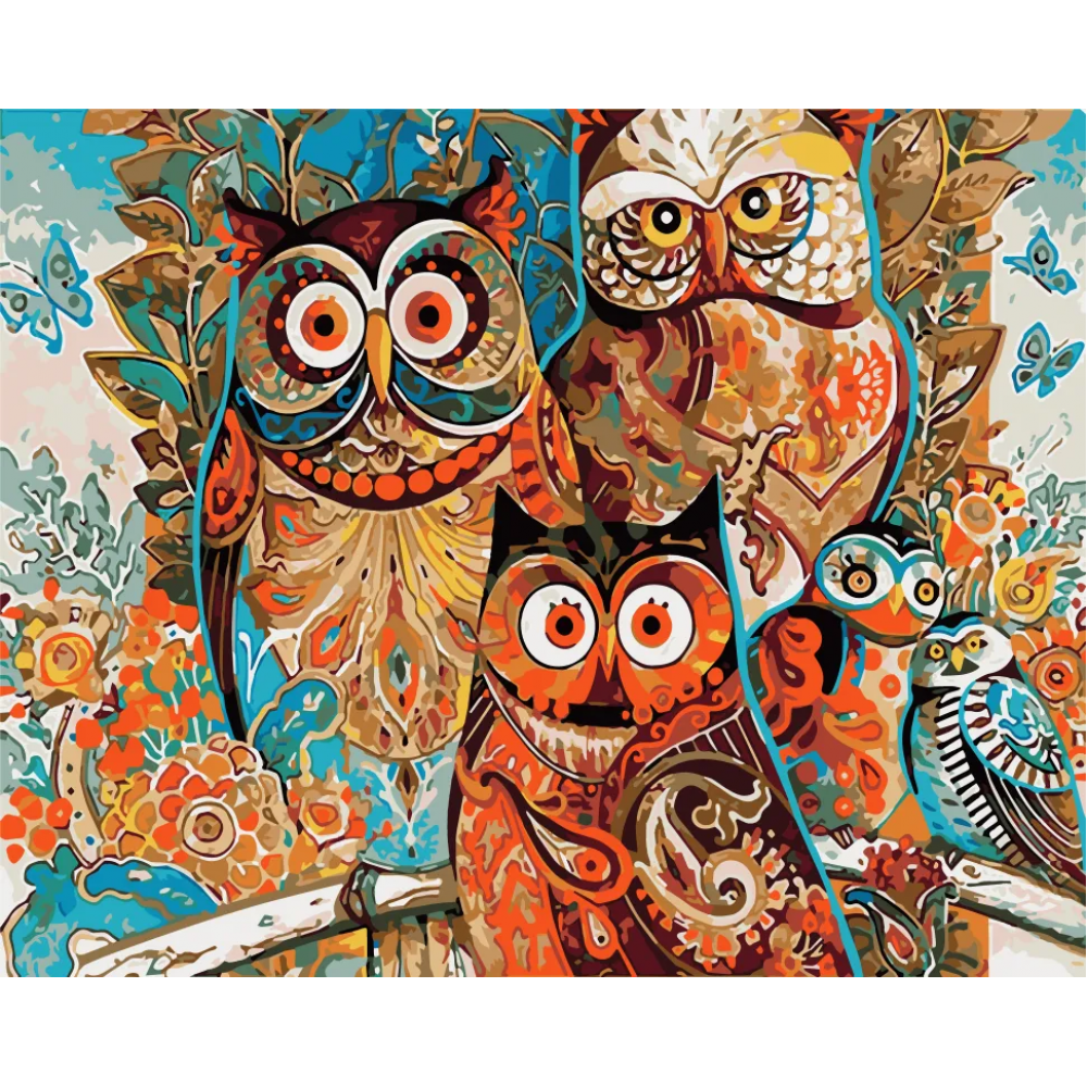 Картина по номерам Art Craft "Яркие совы" 40х50 см 11603-AC