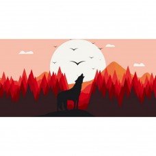 Картина по номерам "Зов вожака" 11526-AC 40x80 см Картина по номерам "Зов вожака" 11526-AC 40x80 см