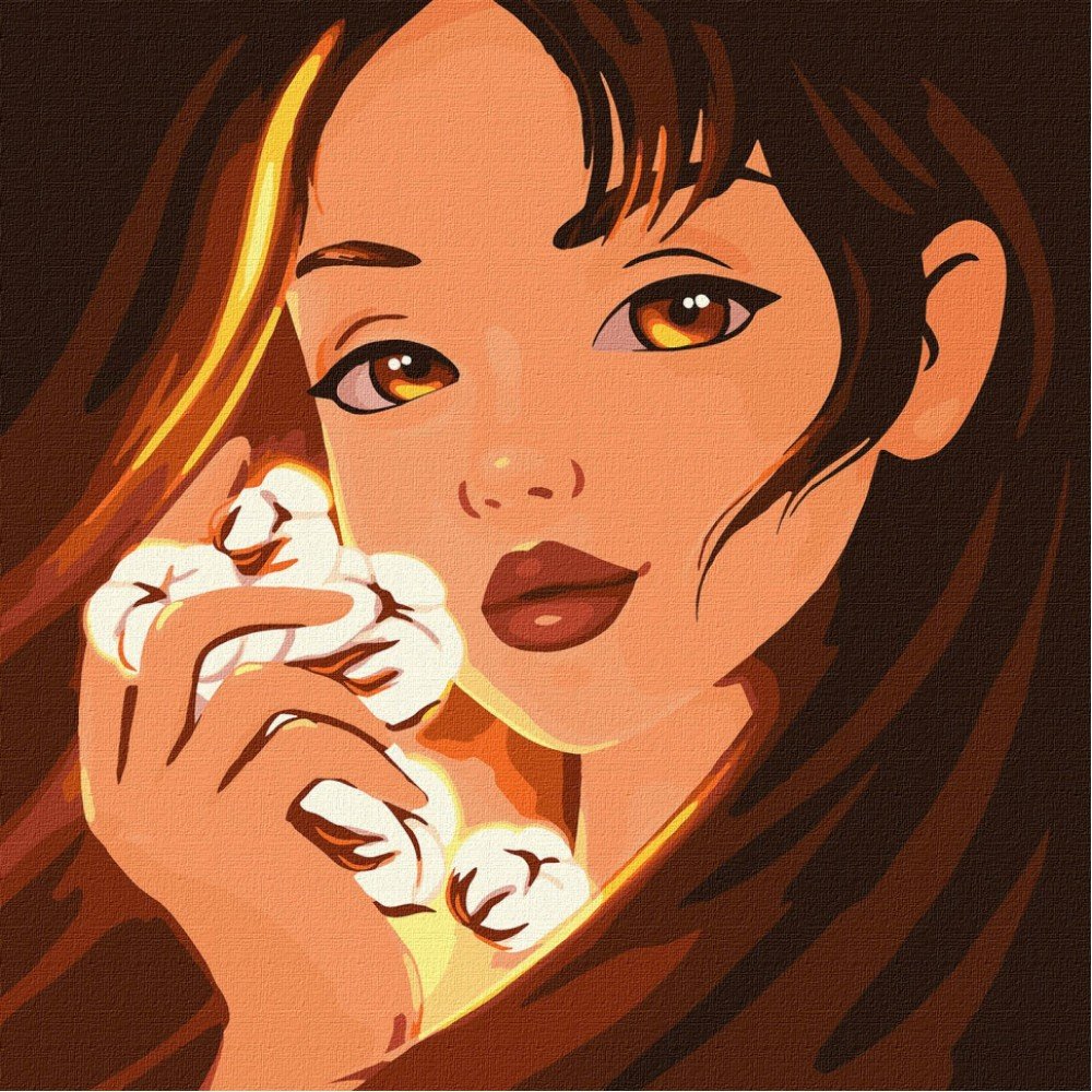 Картина по номерам "Очаровательный хлопок" ©krizhanskaya Идейка KHO2583 40х40 см