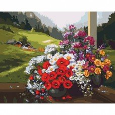 Картина по номерам. Сельский пейзаж "Родной край" KHO2212, 40*50 см