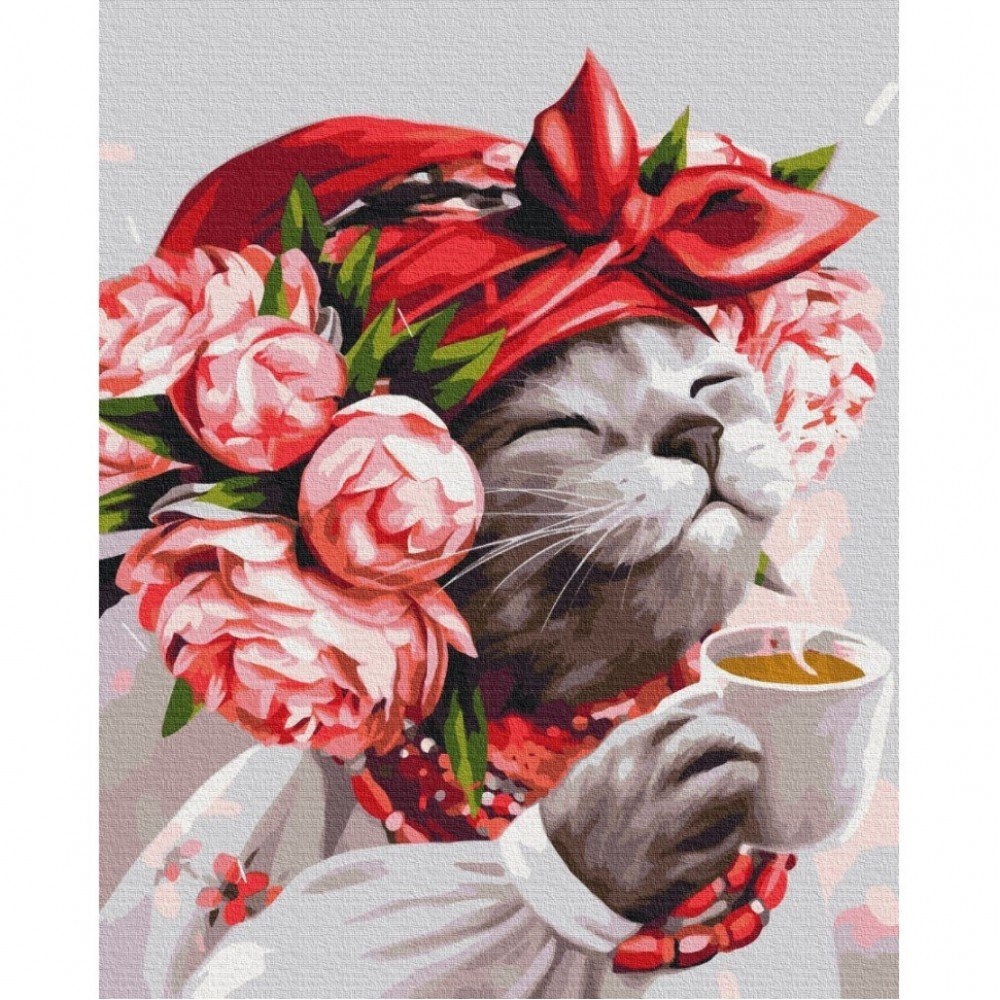 Картина по номерам "Киса хозяйка" © Марианна Пащук Brushme BS53241 40х50 см