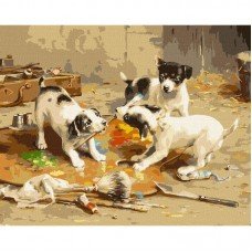 Картина по номерам "Маленькие художники" ©Carl Reichert Идейка KHO4357 40х50 см