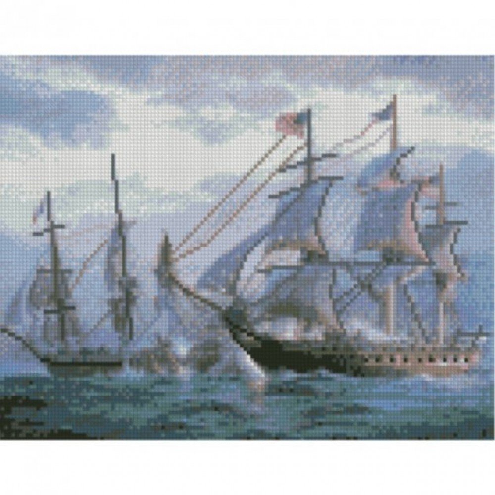Алмазная мозаика "Морская баталия" Strateg HX331 30х40 см