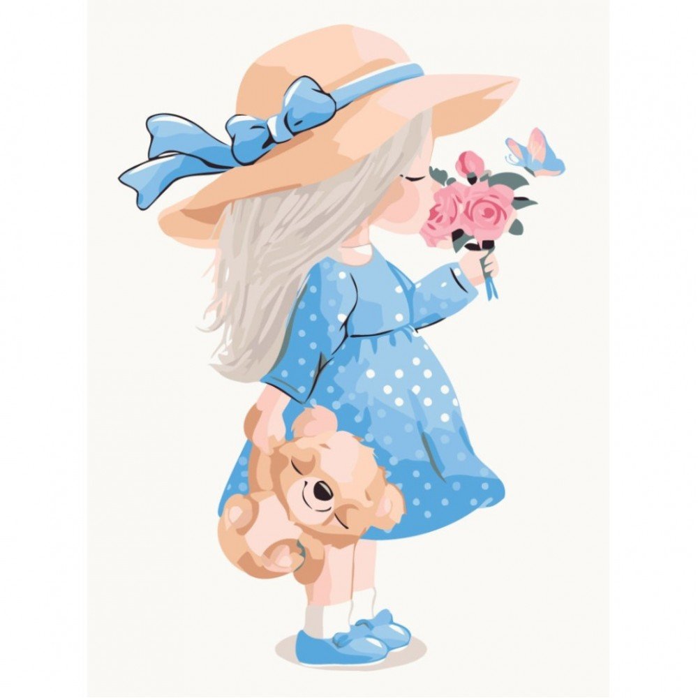 Картина по номерам "Маленькая леди" KBS7123 Brushme 30х40 см