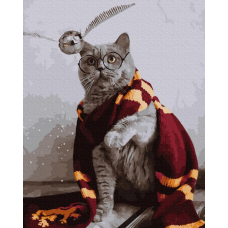 Картина по номерам. Brushme "Котик ловец снитча" GX36543