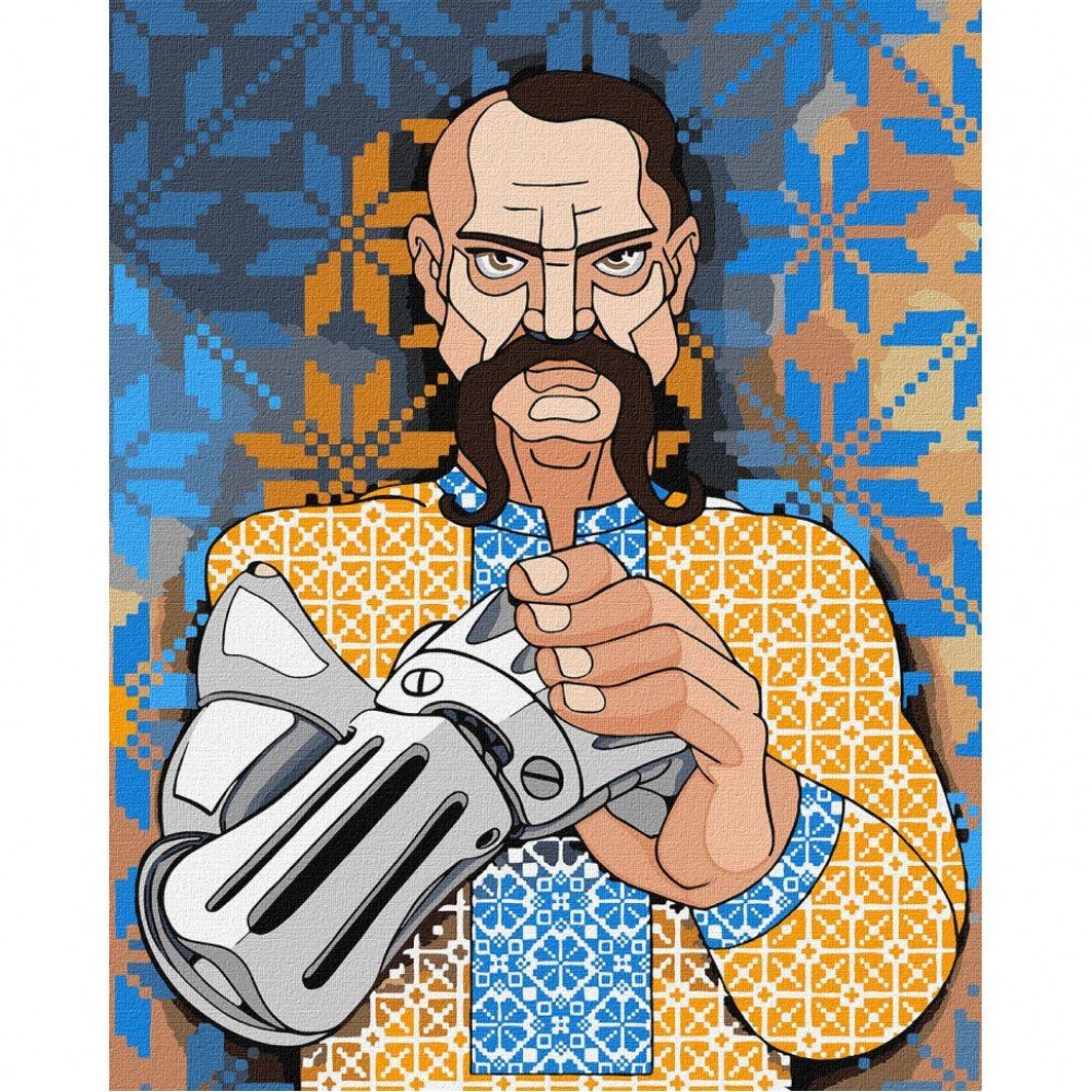Картина по номерам "Украинский киборг" ©mosyakart Идейка KHO2594 40х50 см