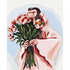 Картина по номерам "Весенний образ" © Alla Berezovska Brushme BS53448 40х50 см