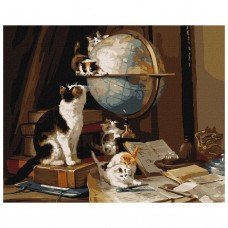 Картина по номерам "Любознательные котята" ©Henriette Ronner-Knip Идейка KHO4475 40х50 см Картина по номерам "Любознательные котята" ©Henriette Ronner-Knip Идейка KHO4475 40х50 см