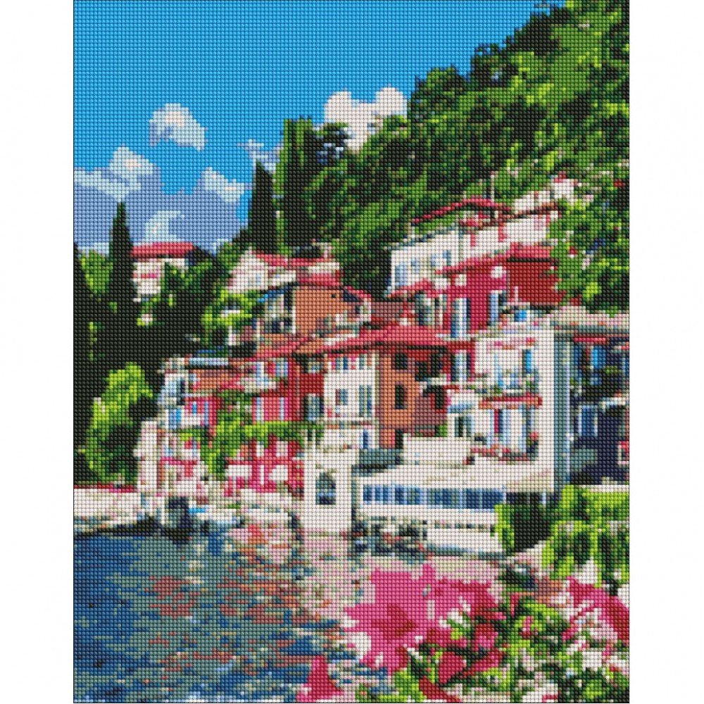 Алмазная мозаика "Волшебное озеро Комо" AMO7227 40х50 см Идейка