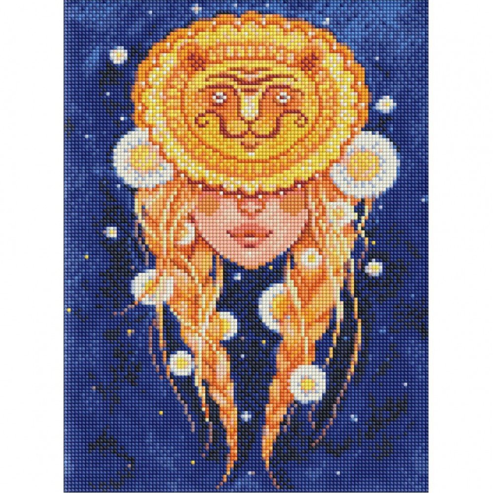 Алмазная мозаика "Лев" ©lesya_nedzelska_art AMO7566 Идейка 30х40 см