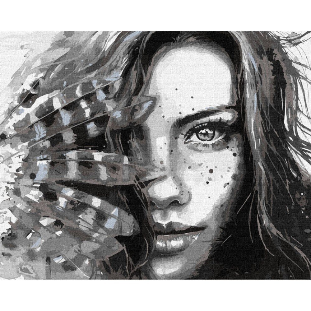 Картина по номерам "Выразительный взгляд" Идейка KHO4836 40х50 см
