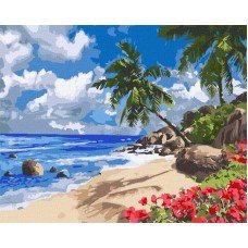 Картина по номерам "Тропический остров" Идейка KHO2859 40х50 см Картина по номерам "Тропический остров" Идейка KHO2859 40х50 см