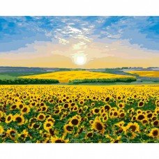 Картина по номерам."Подсолнуховый рай" 40*50см KHO2282
