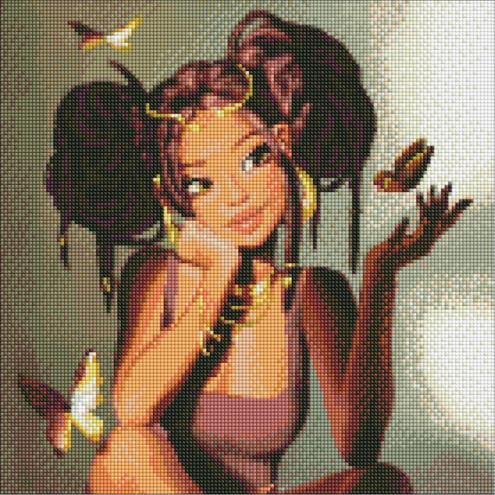 Алмазная мозаика "Золотые бабочки" ©raretempter Идейка AMO7356 40х40 см
