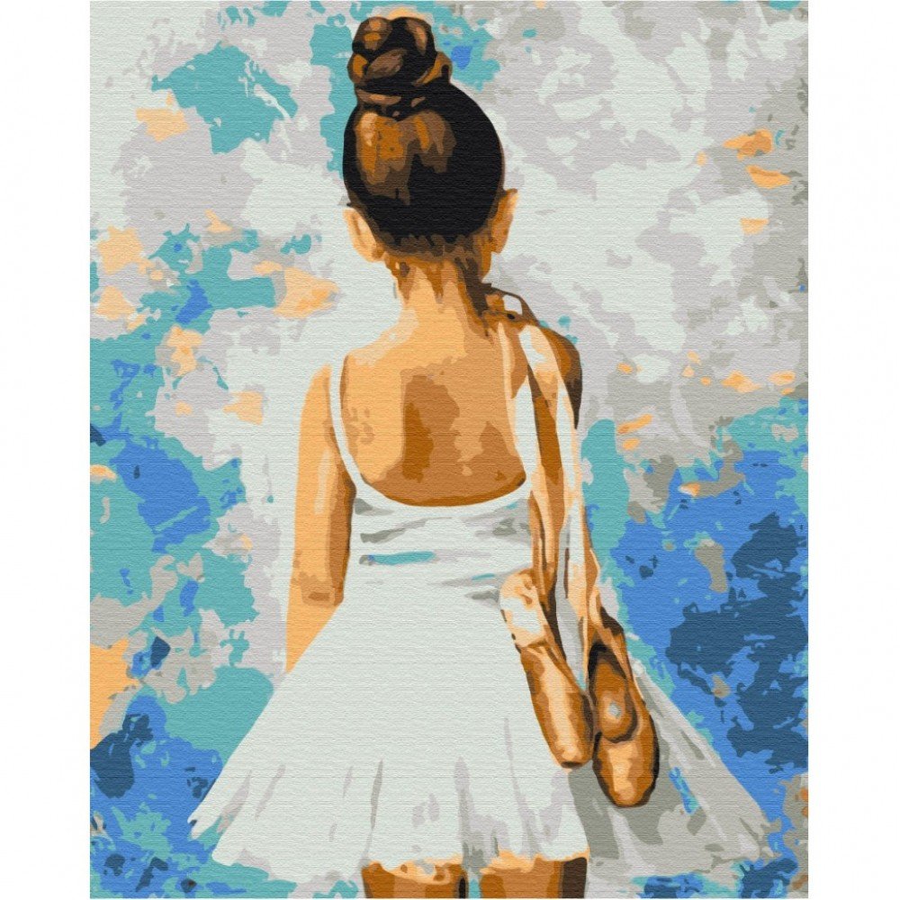 Картина по номерам "Мадемуазель с пуантами" BS28358 Brushme 40х50 см