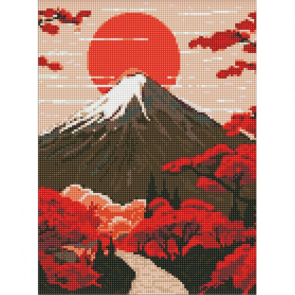 Алмазная мозаика "Гора Фудзи" с голограммными стразами AMO7773 30х40 см