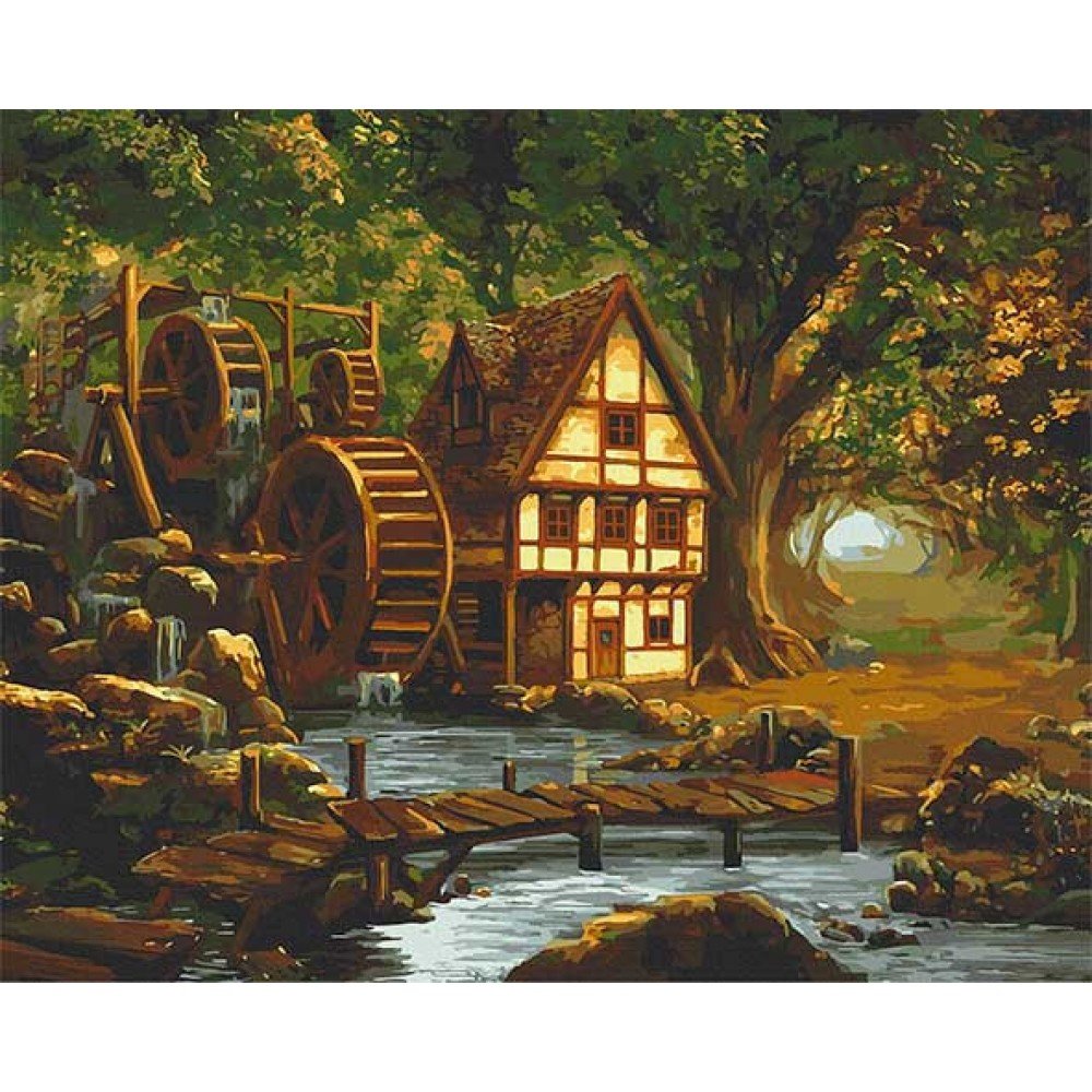 Картина по номерам. Art Craft "Мельница в заколдованном лесу" 40х50 см 10551-AC