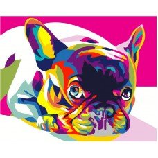 Картина по номерам. Brushme "Радужный французский бульдог" GEX5379
