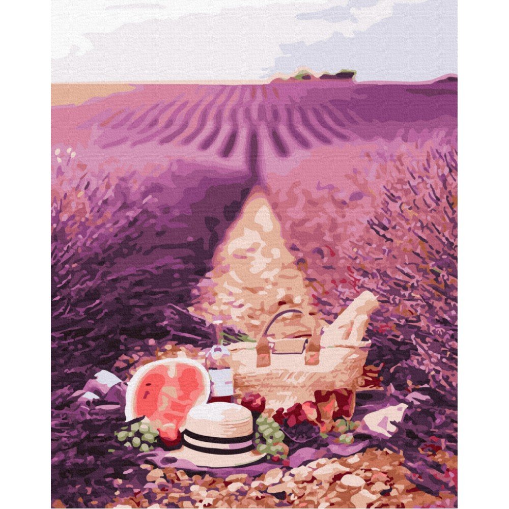 Картина по номерам Rainbow Art "В лавандовых полях" GX40861-RA