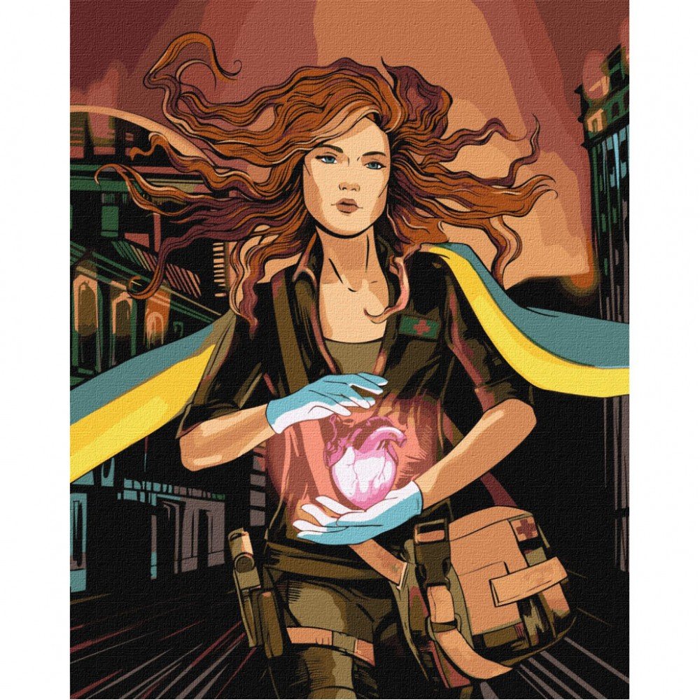 Картины по номерам Люди "Ангел жизни" Идейка KHO4935 40х50см