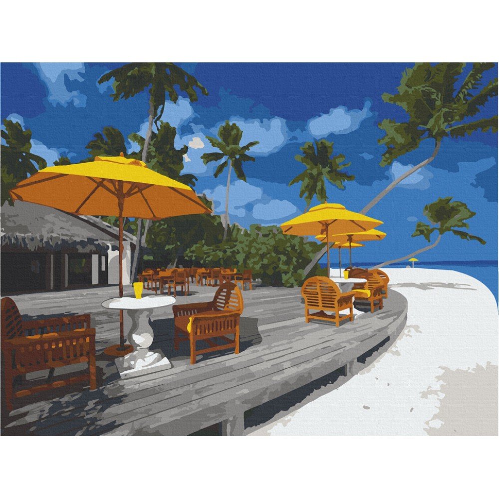Картина по номерам Art Craft "Жемчужный пляж Бора-Бора" 40х50 см 10561-AC