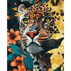 Картина по номерам "Опасный хищник" KHO6528 с красками металлик 40х50 см