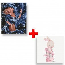 Набор картин по номерам 2 в 1 "Стихия воды" 40х50 KHO4720 и "Маленькая звездочка" 30х30 KHO6027