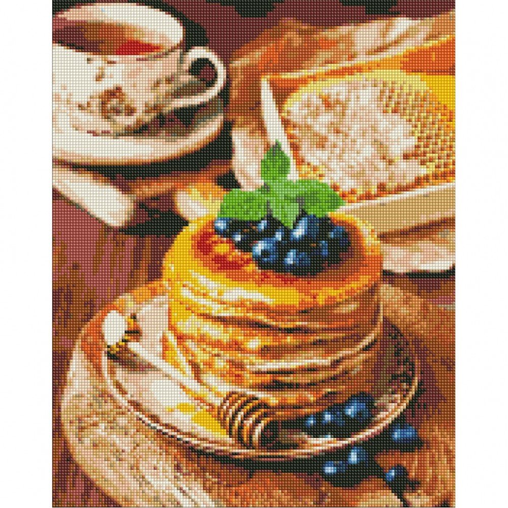 Алмазная мозаика "Медовые панкейки" AMO7498 Идейка 40х50 см