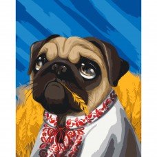 Картина по номерам "Мопс в вышиванке" @Pollypop92 11511-AC 40х50 см Картина по номерам "Мопс в вышиванке" @Pollypop92 11511-AC 40х50 см