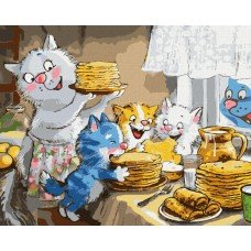 Картина по номерам. Идейка "Сладкие блинчики" 40х50см KHO4279